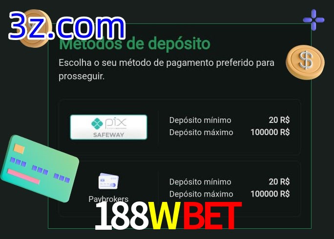 O cassino 188WBET oferece uma grande variedade de métodos de pagamento